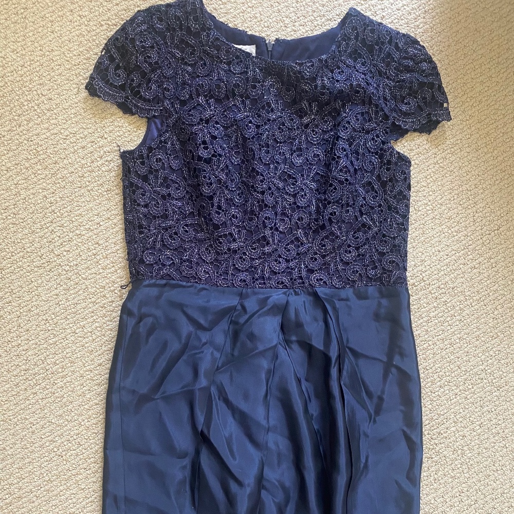 Blue Satin Dress